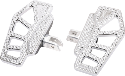 THRASHIN SUPPLY CO. Apex Mini Floorboards - Driver - Chrome TSC-2217-3-SF
