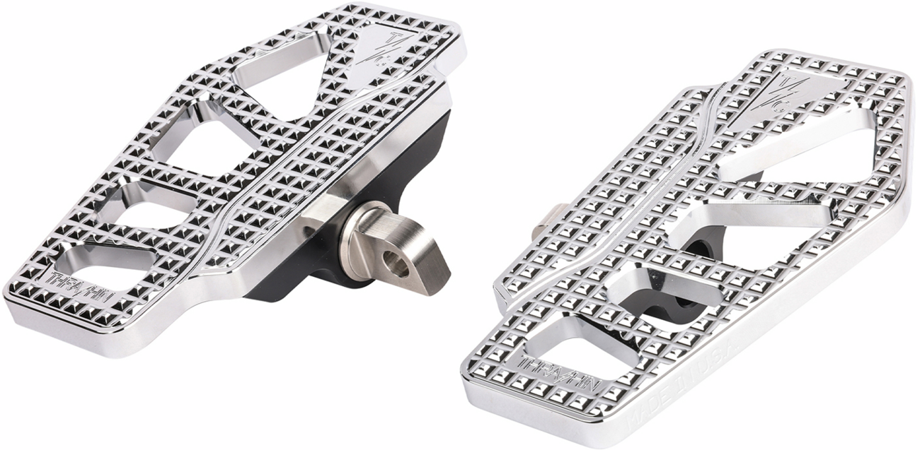 THRASHIN SUPPLY CO. Apex Mini Floorboards - Male Mount - Chrome TSC-2217-3-D