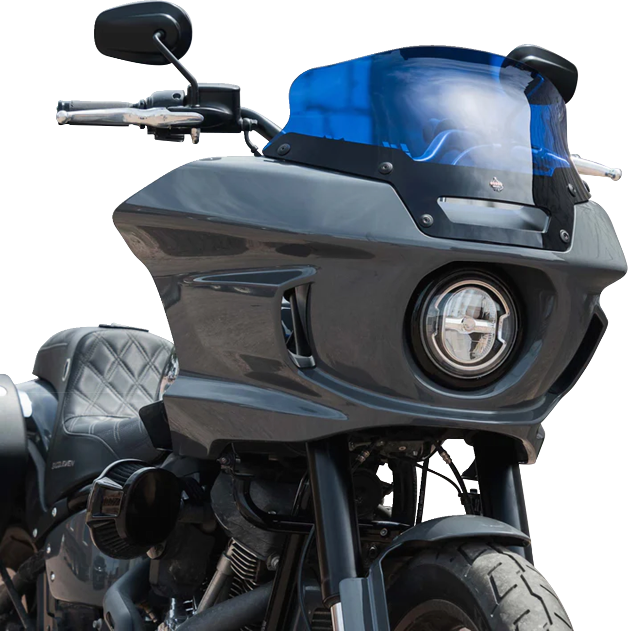 KLOCK WERKS Kolor Flare® Windshield - 6" - Blue - '22-'25 FXLRST KWW-02-0626