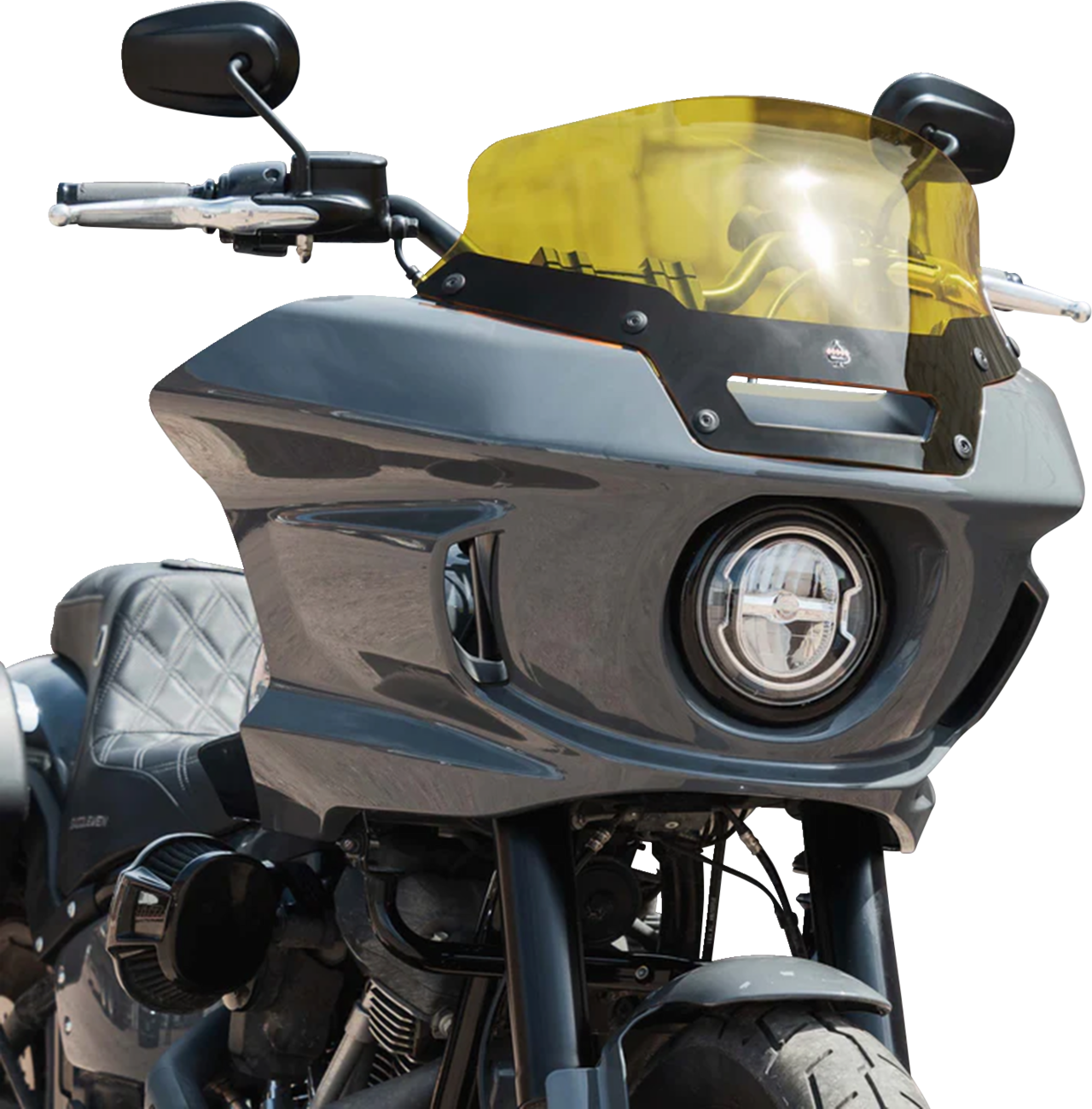 KLOCK WERKS Kolor Flare® Windshield - 6" - Yellow - '22-'25 FXLRST KWW-02-0624