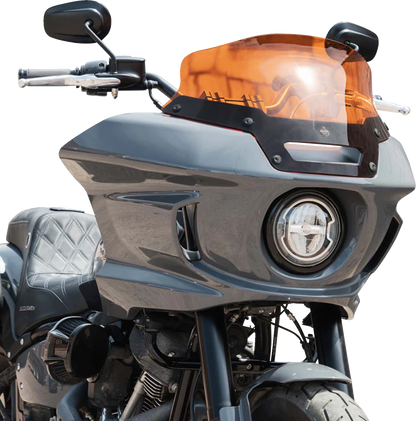 KLOCK WERKS Kolor Flare® Windshield - 6" - Orange - '22-'25 FXLRST KWW-02-0623