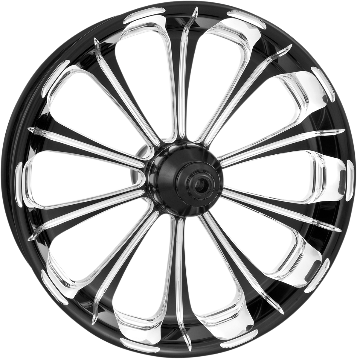 PERFORMANCE MACHINE (PM) Wheel - Revolution - Rear - Single Disc/with ABS - Platinum Cut™ - 18x5.5 - '09+ FLT 1269-7814P-REL-BMP