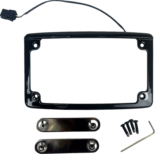 CUSTOM DYNAMICS License Plate Frame - LED - Black LPF-RAD-23CVO-B