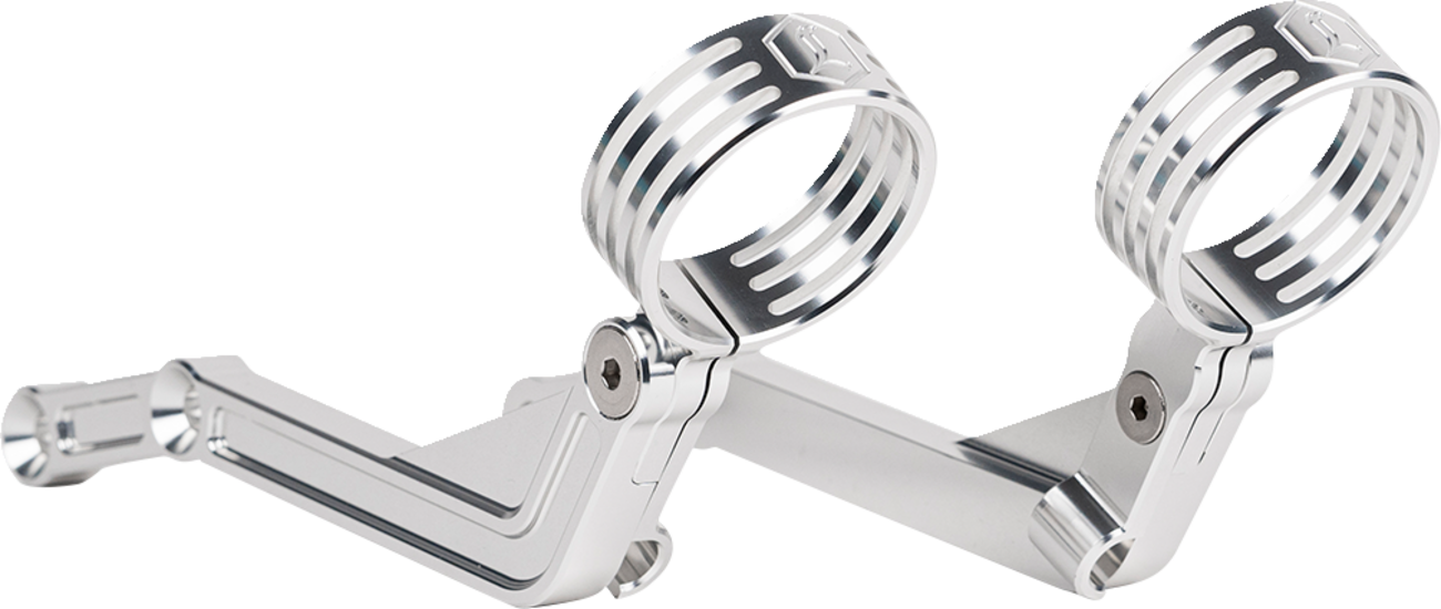 LEGEND SUSPENSION Revo ARC External Reservoir Mounts - Clear 1313-0246 for Harley-Davidson FL Touring Models