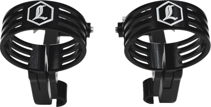 Legend Suspension Revo ARC External Reservoir Mounts for 2014+ Harley-Davidson Touring Models - Black 1313-0245