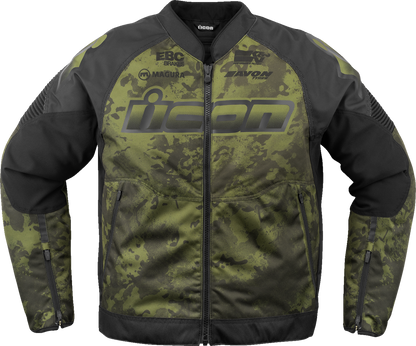 ICON Overlord3™ CE Magnacross Jacket - Green Camo - Medium 2820-6719