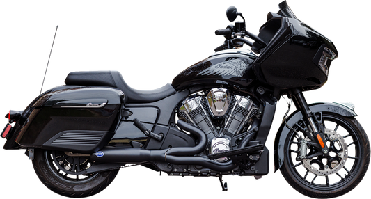 S&S CYCLE 2-into-1 Qualifier Exhaust System - Race Only - Black - Stainless Steel 550-1084