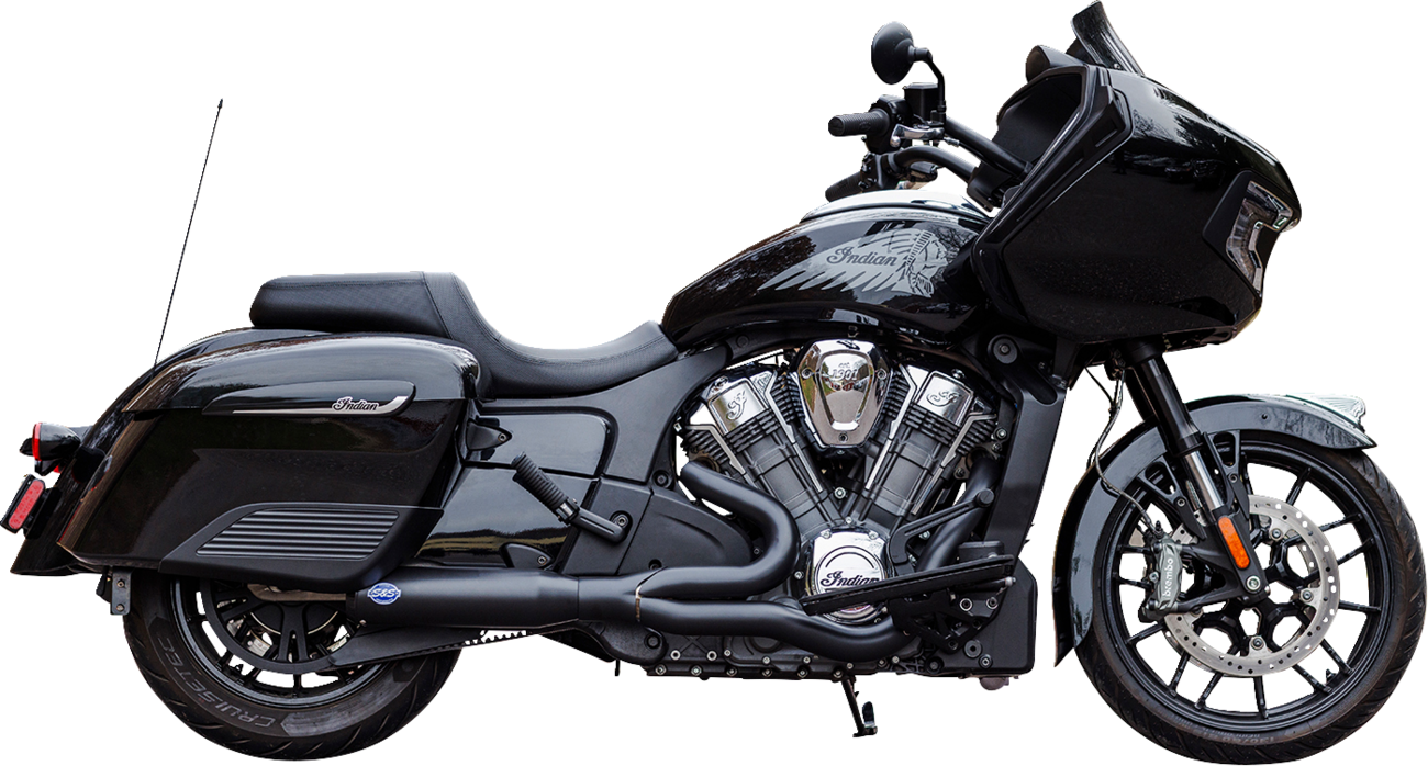 S&S CYCLE 2-into-1 Qualifier Exhaust System - 50-State - Black - Stainless Steel 550-1085