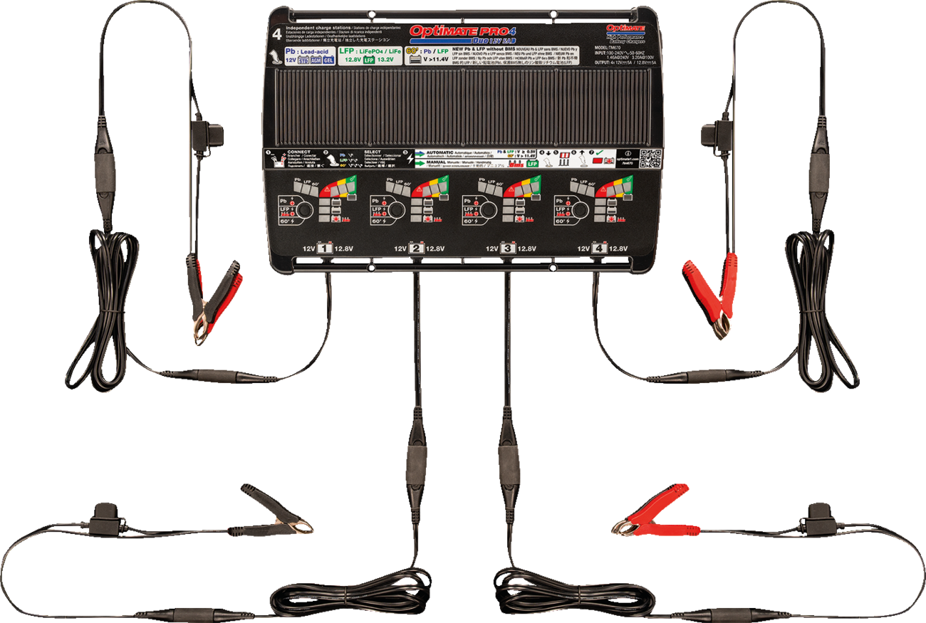TECMATE Battery Charger/Maintainer - 4 Banks TM670-NA