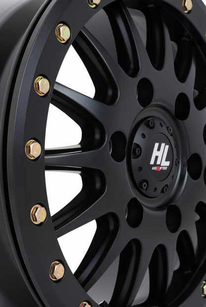 High Lifter HL24 15x7 Black Beadlock Wheel for Can-Am Maverick-R and Polaris 5-Lug Vehicles