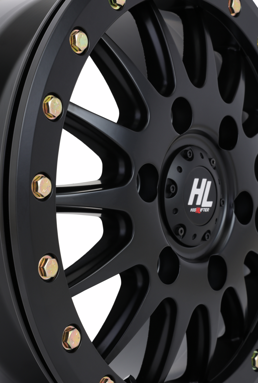 High Lifter HL24 15x7 Black Beadlock Wheel for Can-Am Maverick-R and Polaris 5-Lug Applications