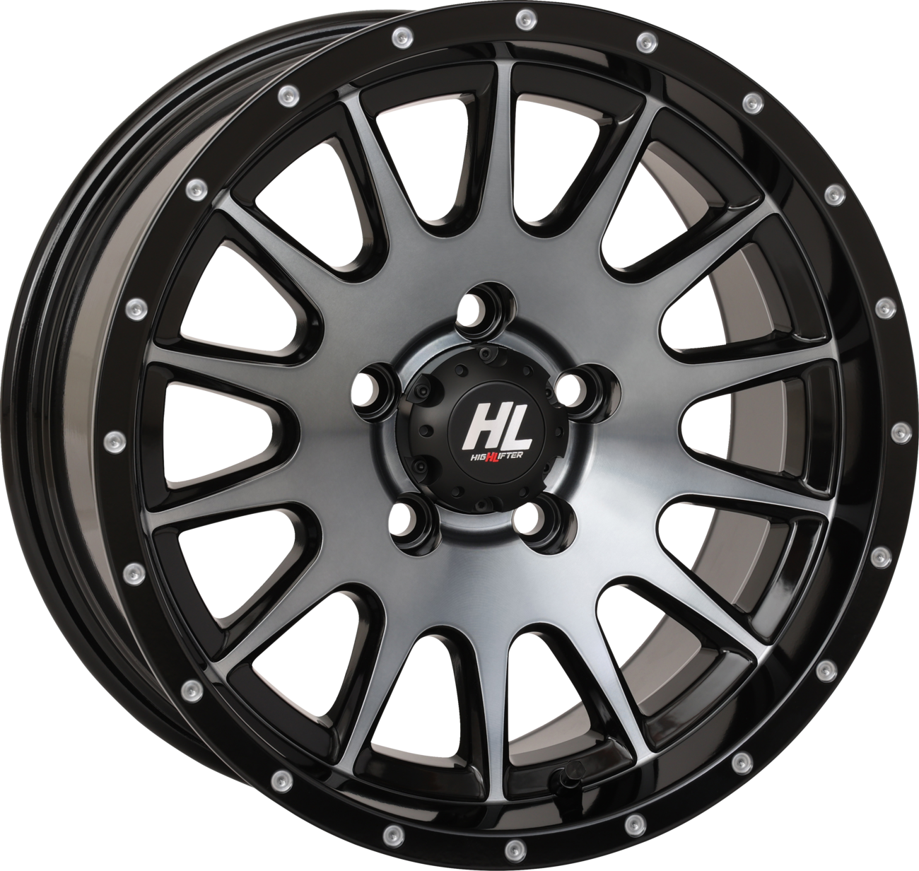 High Lifter HL25 15x7 Dark Tint Gray Wheel for Front and Rear - Part Number 15HL25-1656