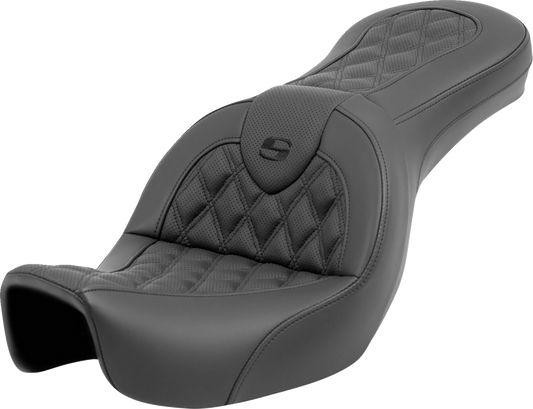 SADDLEMEN Roadsofa™ Seat - Lattice Stitch - without Backrest - FXD '06-'17 806-04-182