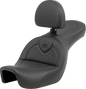 SADDLEMEN Roadsofa™ Seat - with Backrest - Black/Black Stitching - FXD '06-'17 806-04-187BR