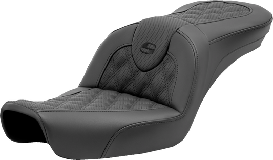 SADDLEMEN Roadsofa™ Seat - Lattice Stitch - without Backrest - FXD '96-'03 896-04-182