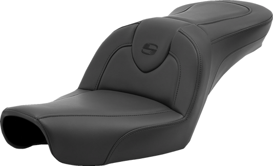 SADDLEMEN Roadsofa™ Seat - without Backrest - Black/Black Stitching - FXD '96-'03 896-04-187