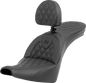 SADDLEMEN Roadsofa™ Seat - Lattice Stitch - with Backrest - FXBB/FXST '18-'24 818-30-182BR