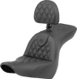SADDLEMEN Roadsofa™ Seat - Lattice Stitch - with Backrest - FXLR/FLSB '18-'23 818-29-182BR