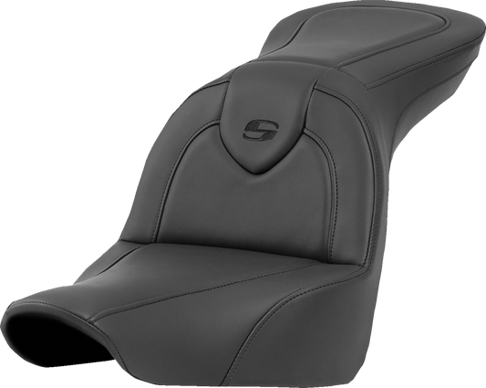 SADDLEMEN Roadsofa™ Seat - without Backrest - Black/Black Stitching - FXLR/FLSB '18-'23 818-29-187