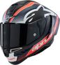 ALPINESTARS Supertech R10 Helmet - Team - Matte Black/Carbon Red Fluo/Blue - Large 8200224-1383-L