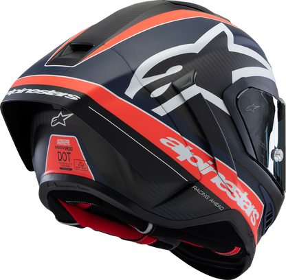 ALPINESTARS Supertech R10 Helmet - Team - Matte Black/Carbon Red Fluo/Blue - Large 8200224-1383-L