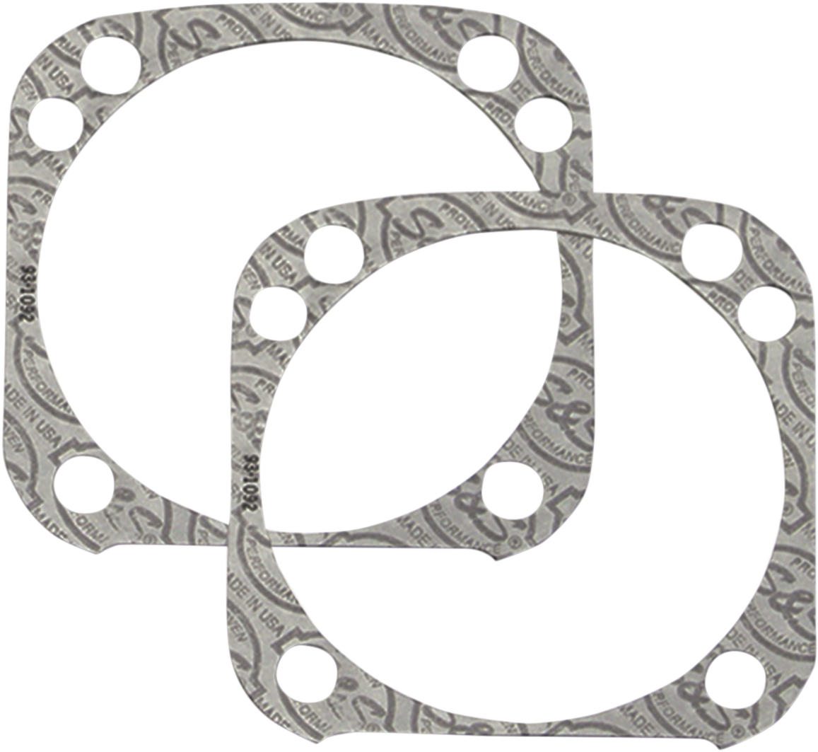 S&S CYCLE Base Gaskets - Front or Rear 4.125" - STK - '99-'17 Twin Cam 930-0101