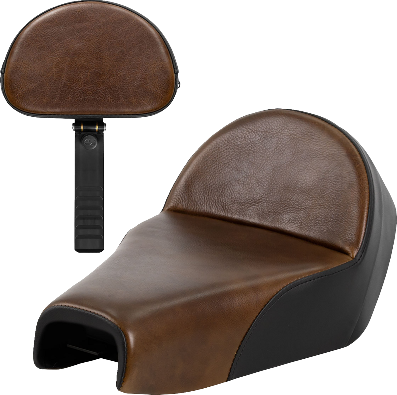 SADDLEMEN Lariat Solo Seat - Distressed Leather - 4.5 Gal Tank - XL '04-'22 807-03B-0041