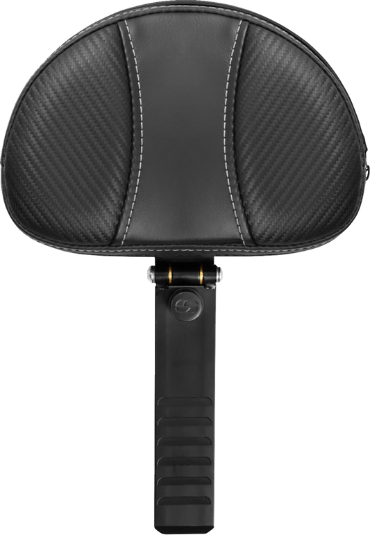 SADDLEMEN Backrest - Dominator - Carbon Fiber w/ Gray Stitching - XL '04-'22 15708D