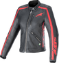 ALPINESTARS Stella Dyno Leather Jacket - Black/Haute Red - XL 3113924-1346-XL