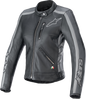 ALPINESTARS Stella Dyno Leather Jacket - Black Tar Gray/Dark Gray - XS 3113924-1296-XS