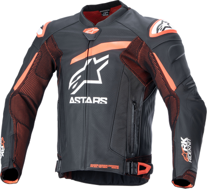 ALPINESTARS GP Plus R v4 Rideknit® Leather Jacket - Black/Red Fluo/White - US 44 / EU 54 3100324-1321-54