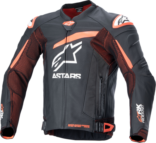 ALPINESTARS GP Plus R v4 Rideknit® Leather Jacket - Black/Red Fluo/White - US 50 / EU 60 3100324-1321-60