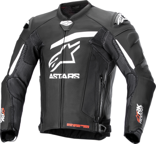 ALPINESTARS GP Plus R v4 Rideknit® Leather Jacket - Black/White - US 46 / EU 56 3100324-12-56