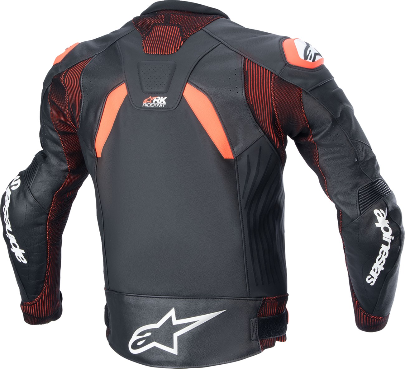 ALPINESTARS GP Plus R v4 Rideknit® Leather Jacket - Black/Red Fluo/White - US 44 / EU 54 3100324-1321-54
