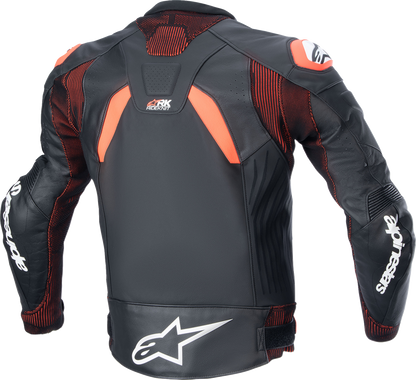 ALPINESTARS GP Plus R v4 Rideknit® Leather Jacket - Black/Red Fluo/White - US 44 / EU 54 3100324-1321-54