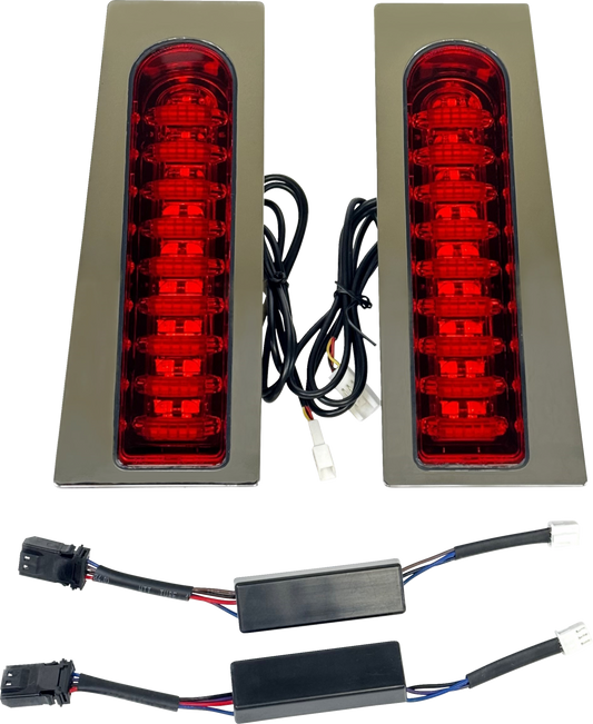CUSTOM DYNAMICS ProBEAM® Auxiliary Fillerz® - Run/Brake/Turn - Red Lens - Chrome PB-FILL-23-RC