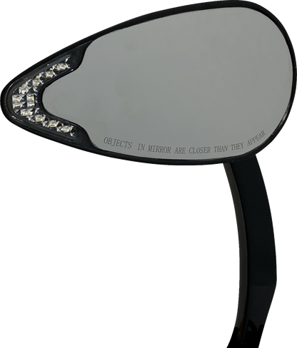 CUSTOM DYNAMICS Mirrors - Side View - with LED Turn Signal - Black - Pair CD-MIR-PLUG-B