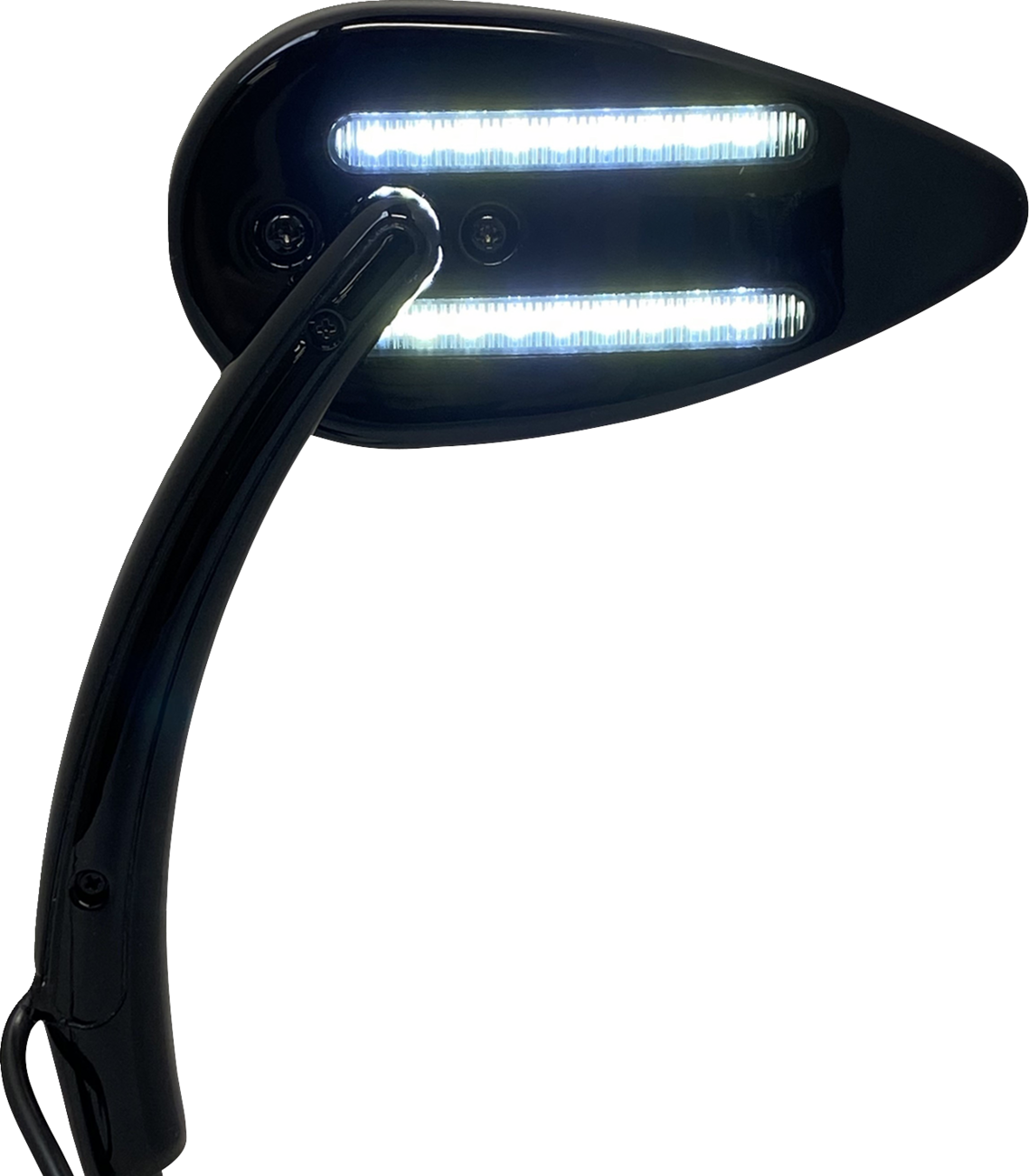 CUSTOM DYNAMICS Mirrors - Side View - with LED Turn Signal - Black - Pair CD-MIR-PLUG-B