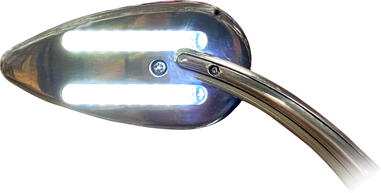 CUSTOM DYNAMICS Mirrors - Side View - with LED Turn Signal - Chrome - Pair CD-MIR-PLUG-C
