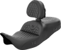SADDLEMEN RoadSofa™ Seat - Honeycomb - with Backrest - Heated - FL '08-'23 808-07B-189BRHC