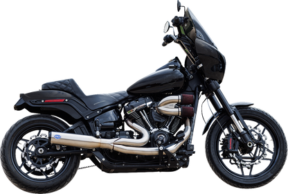 S&S CYCLE 2-into-1 Qualifier Exhaust System - Race Only - Brushed Stainless 550-1105
