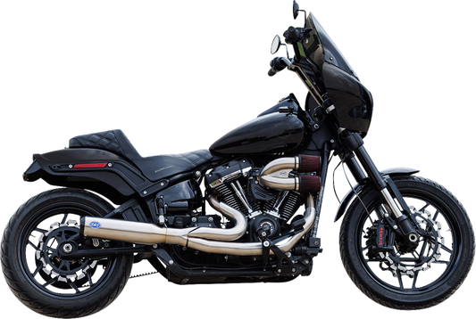 S&S CYCLE 2-into-1 Qualifier Exhaust System - Race Only - Brushed Stainless 550-1105