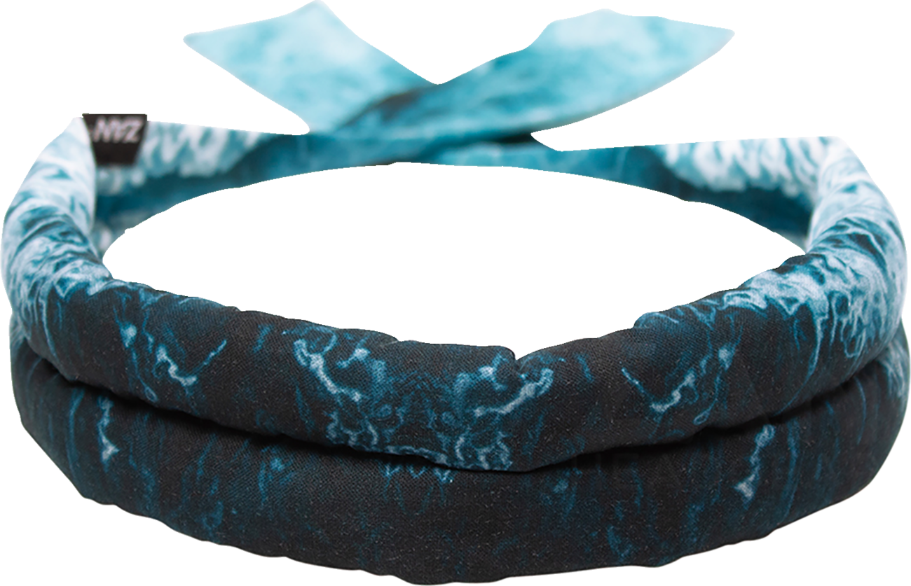 ZAN HEADGEAR Cotton Cooldanna® Ocean DC441 – Reusable Cooling Head and Neck Tie