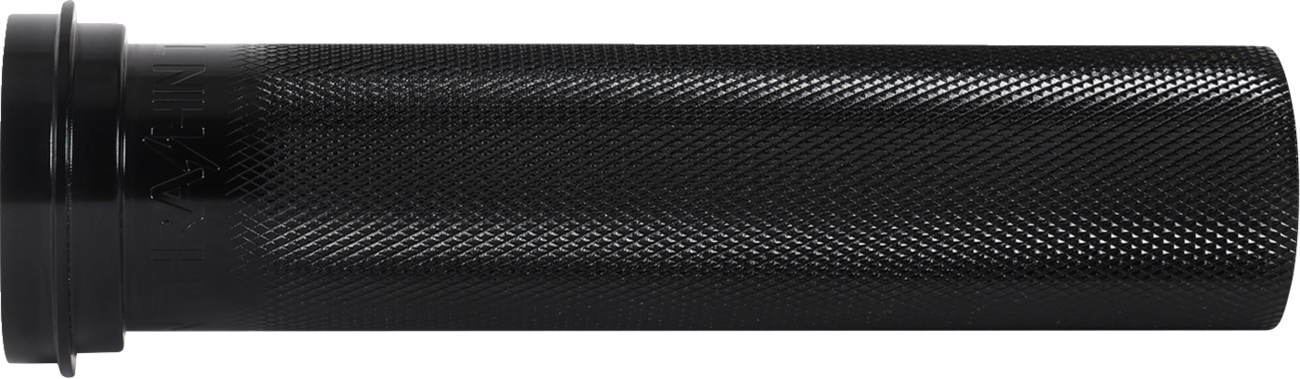 THRASHIN SUPPLY CO. Throttle Tube - Knurled - 1" - TBW - Black TSC-2704-1