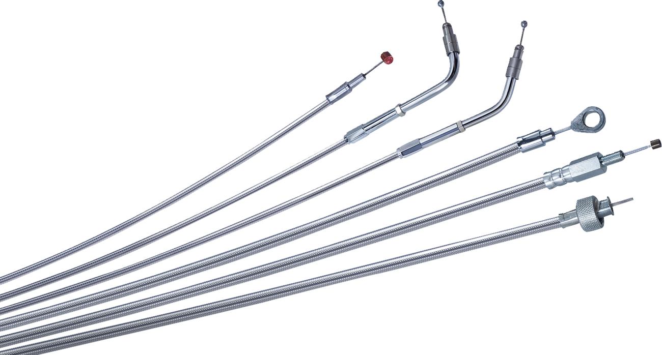 BARNETT High-Efficiency Stainless Steel Clutch Cable for Harley-Davidson - +10" - '21-'24 FL 102301006810