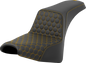 SADDLEMEN Step-Up Seat - Honeycomb - Gold Stitching - FXBB/FXST '18-'24 818-30-17707