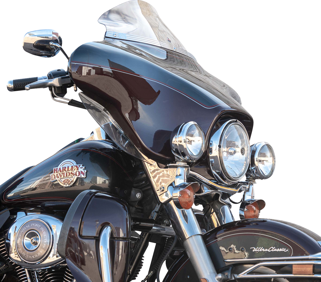 KLOCK WERKS Flare® Windshield - 6-1/2" - Clear - '96-'13 FLH KWW-01-0701