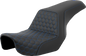 SADDLEMEN Step-Up Seat - Honeycomb - Blue Stitching - Dyna '06-'17 806-04-17701