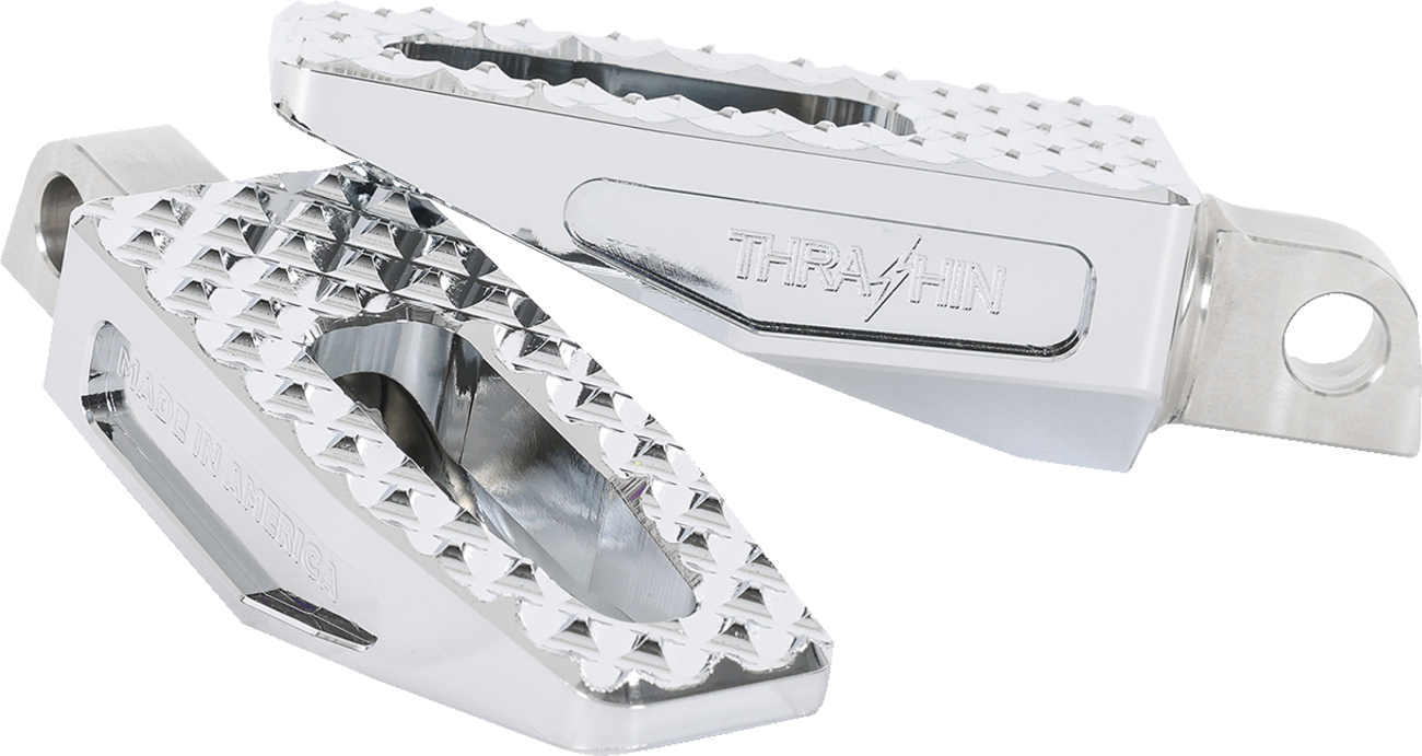 THRASHIN SUPPLY CO. Slim P-54 Foot Pegs - Front/Rear - Chrome TSC-2021-3-D