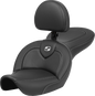 SADDLEMEN Roadsofa™ Seat - with Backrest - Carbon Fiber - FXDWG '96-'03 896-05-185BR